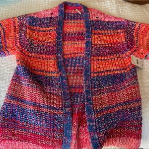 Free People berry blast cable knit sweater